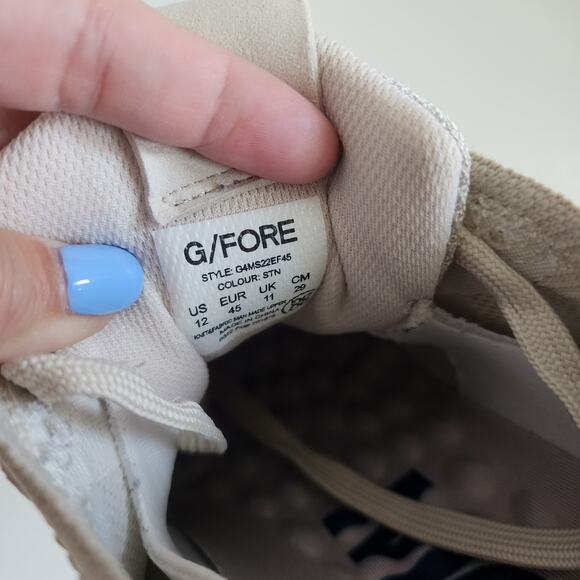 G/FORE Men's US 12 Ghost MG4X2 Exclusive Golf Cross Trainer Shoe Stone $250 - Picture 11 of 11